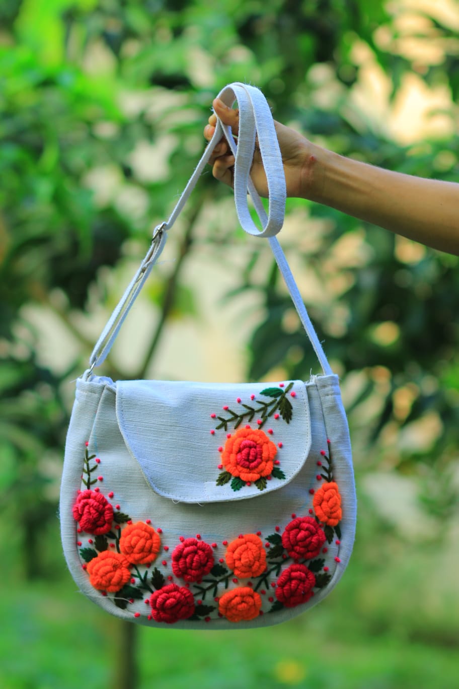 স্টাইলিশ কলেজ ব্যাগ - Handstitch Work Sylish College Bag - Image 3