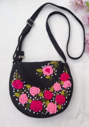 স্টাইলিশ কলেজ ব্যাগ - Handstitch Work Sylish College Bag - Image 2