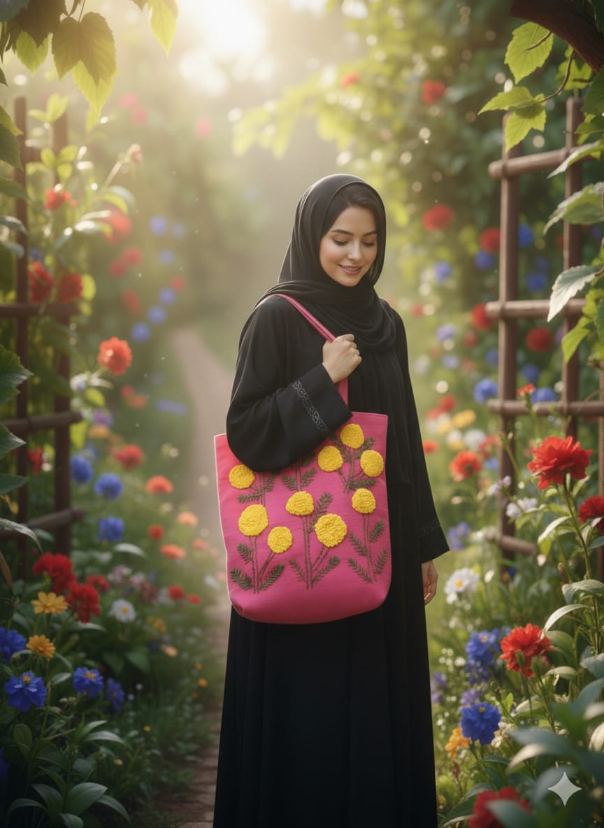 কলেজ ফ্যাশন ২: কলেজের দিনগুলো একটু রঙিন হোক সুতোর কারুকাজে । Ladies Jute College Bag - Image 2