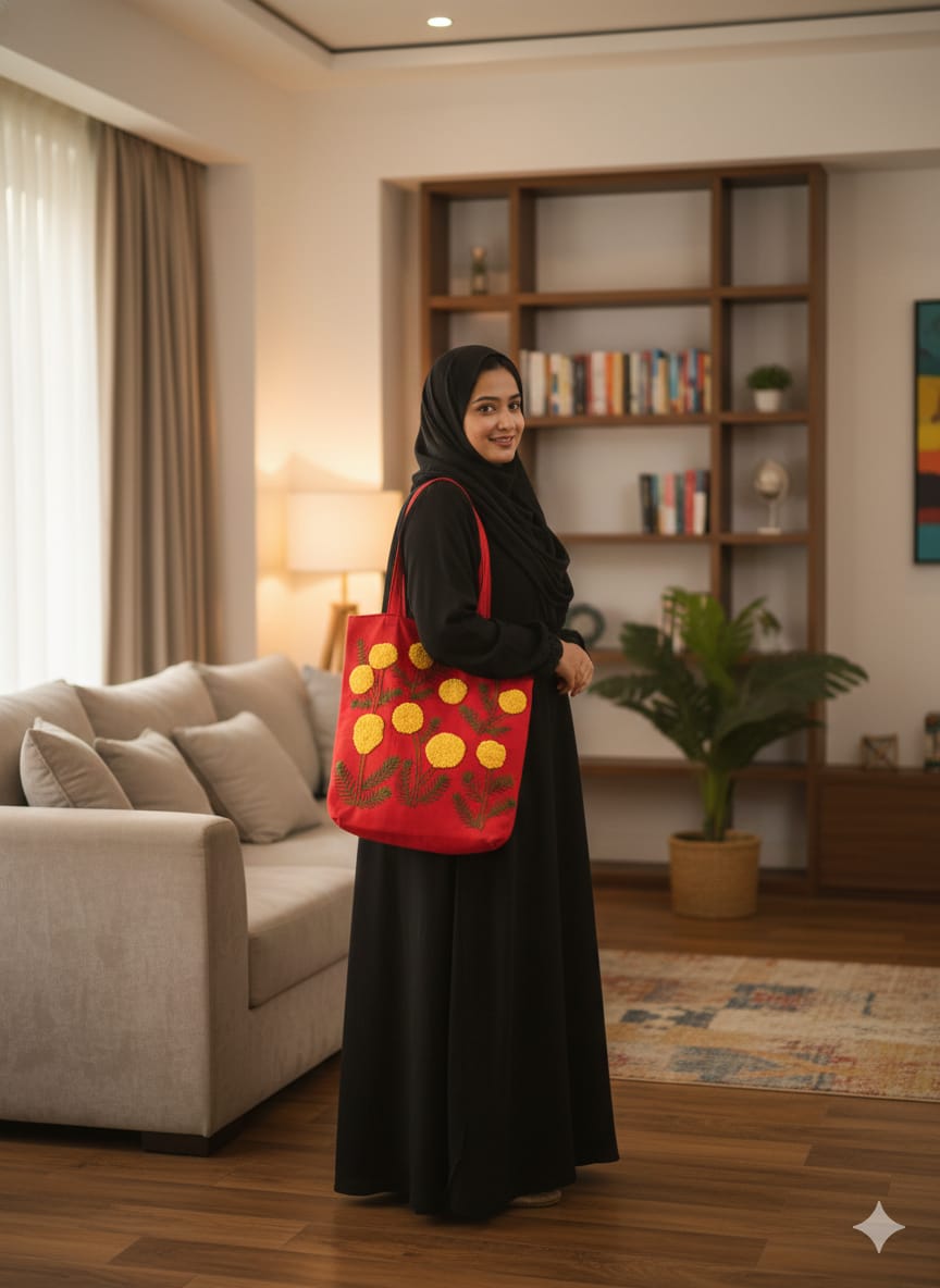 কলেজ ফ্যাশন ২: কলেজের দিনগুলো একটু রঙিন হোক সুতোর কারুকাজে । Ladies Jute College Bag - Image 3