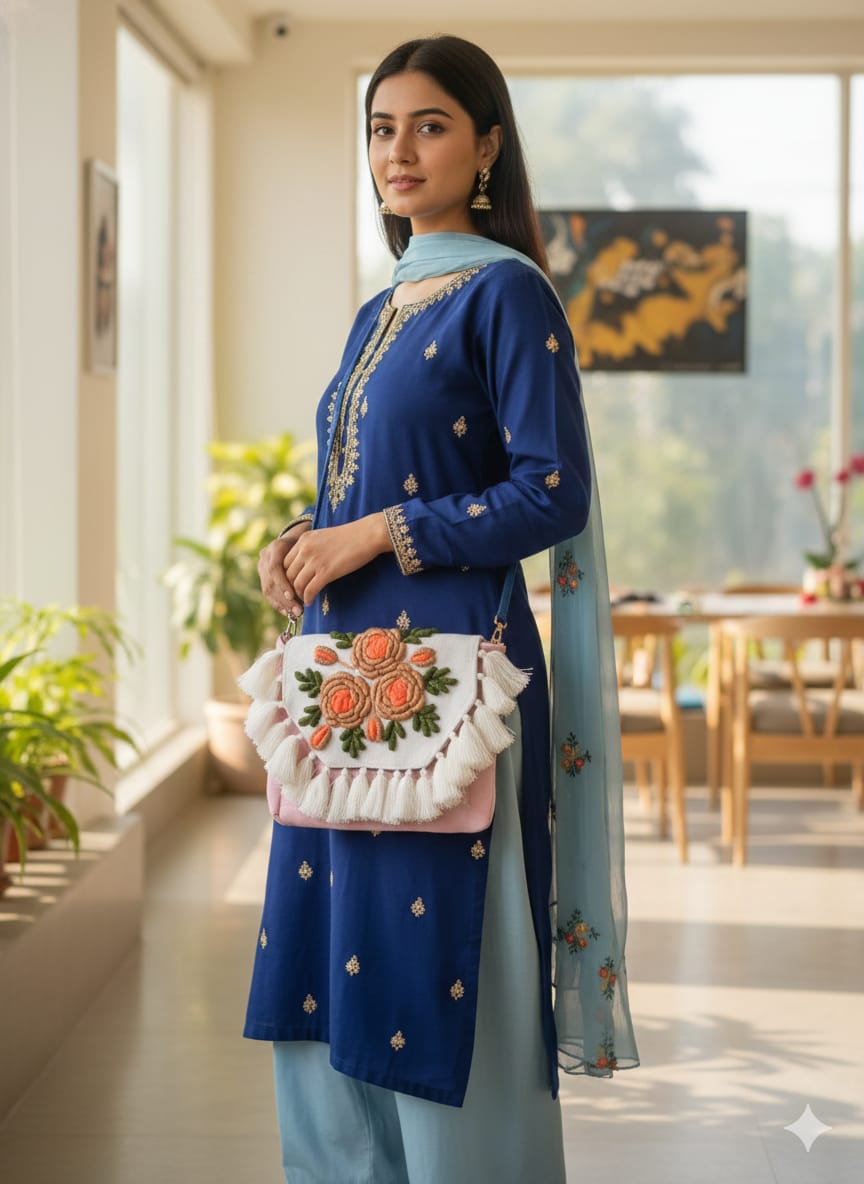 সুপার - স্টাইলিশ ট্যাসেল ডিজাইন - ক্রসবডি ব্যাগ - Image 4